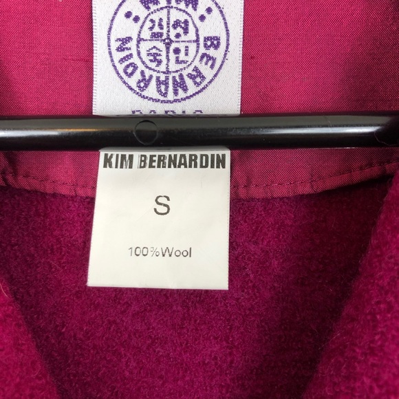 Vintage Kim Bernardin Paris Fuchsia Wool Coat Sz S - Picture 6 of 11